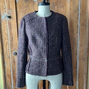 Brooks Brothers Wool Silk Frayed Tweed Riding Country Jacket Blazer 6